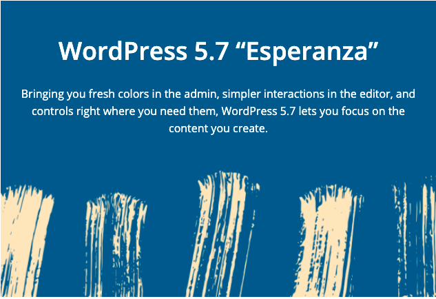 WordPress 5.7 - Esperanza är släppt!